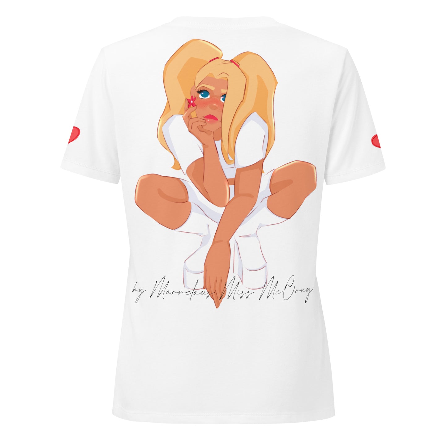Poppy - Lockeres Damen T-Shirt mit V-Ausschnitt - Marvelous Miss McCray