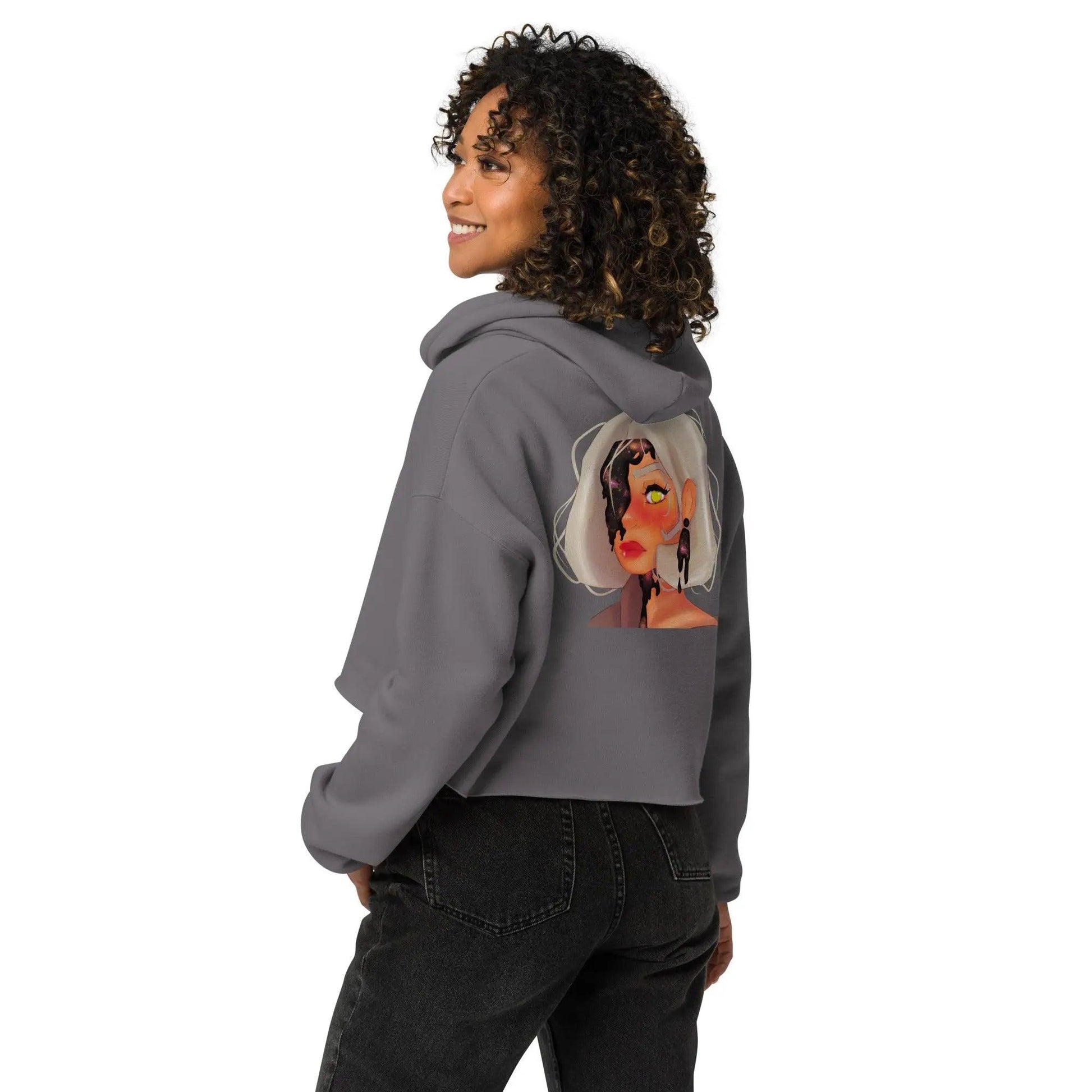 Space Glimmer - Crop-Hoodie hand designed by Marvelous Ms. Mc. - Marvelous Miss McCray