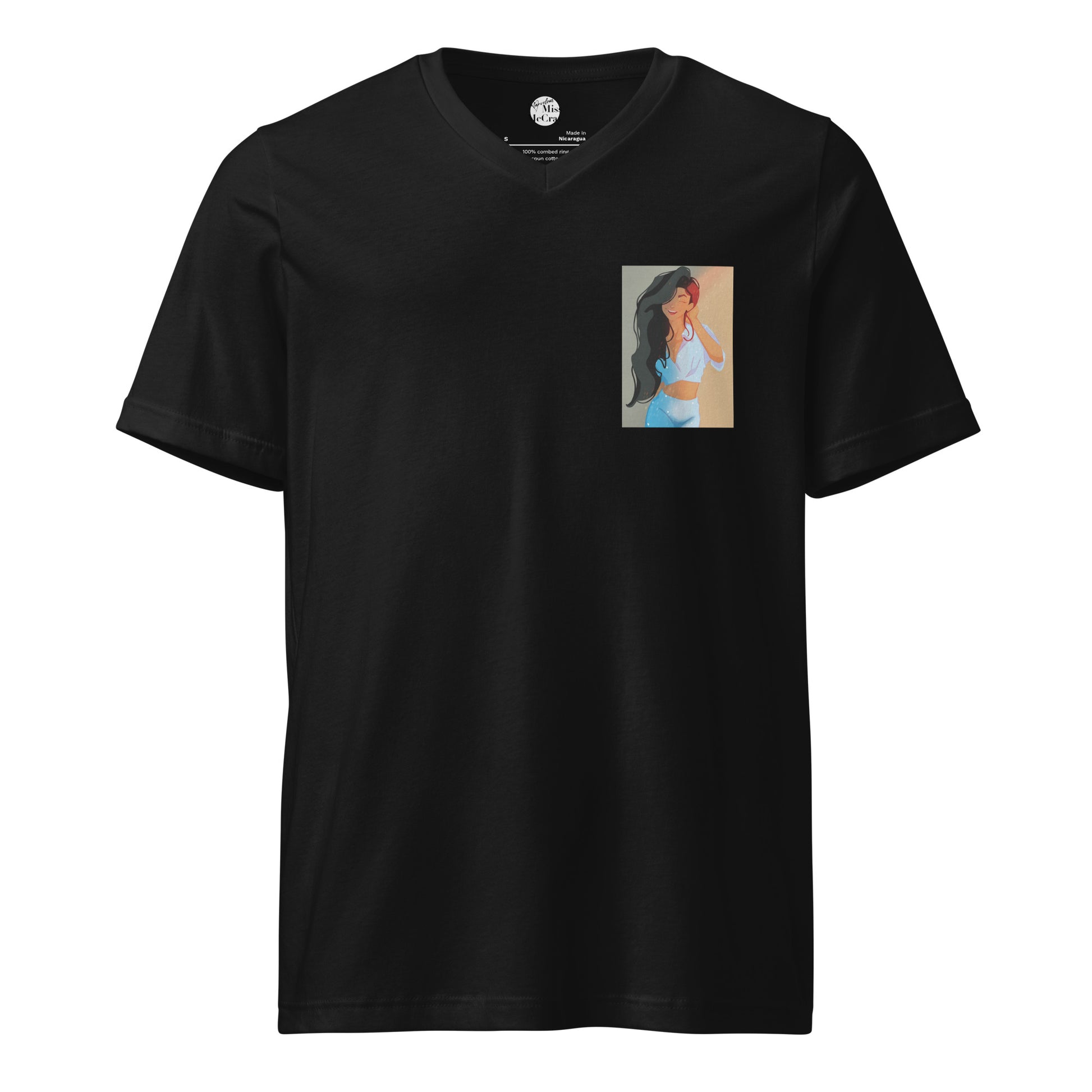 Sun-kissed - Kurzärmeliges Unisex-T-Shirt mit V-Ausschnitt - Marvelous Miss McCray