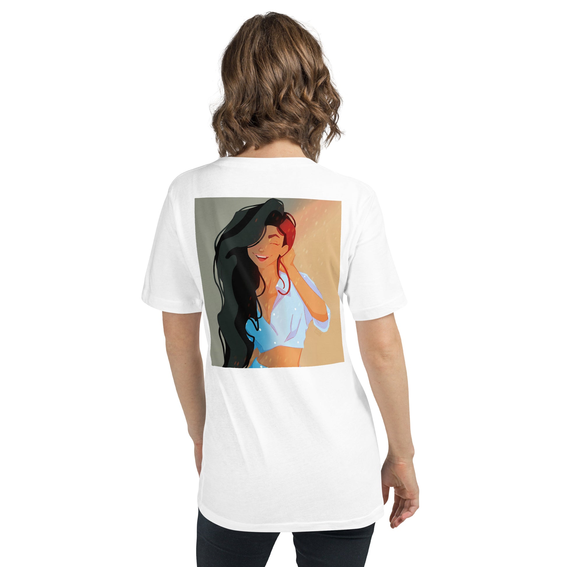 Sun-kissed - Kurzärmeliges Unisex-T-Shirt mit V-Ausschnitt - Marvelous Miss McCray